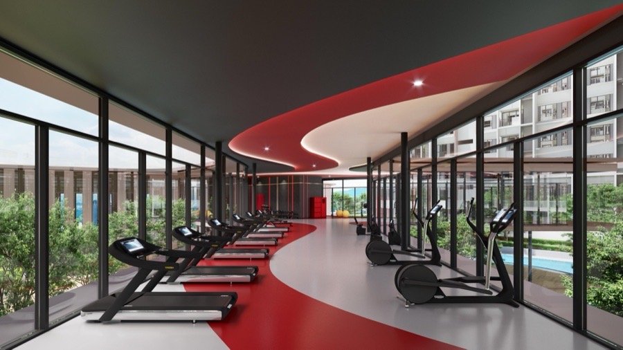 Artist's impression of The Queenswoodz Momentum Studio gymnasium